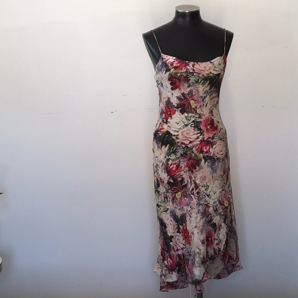Floral silk dress